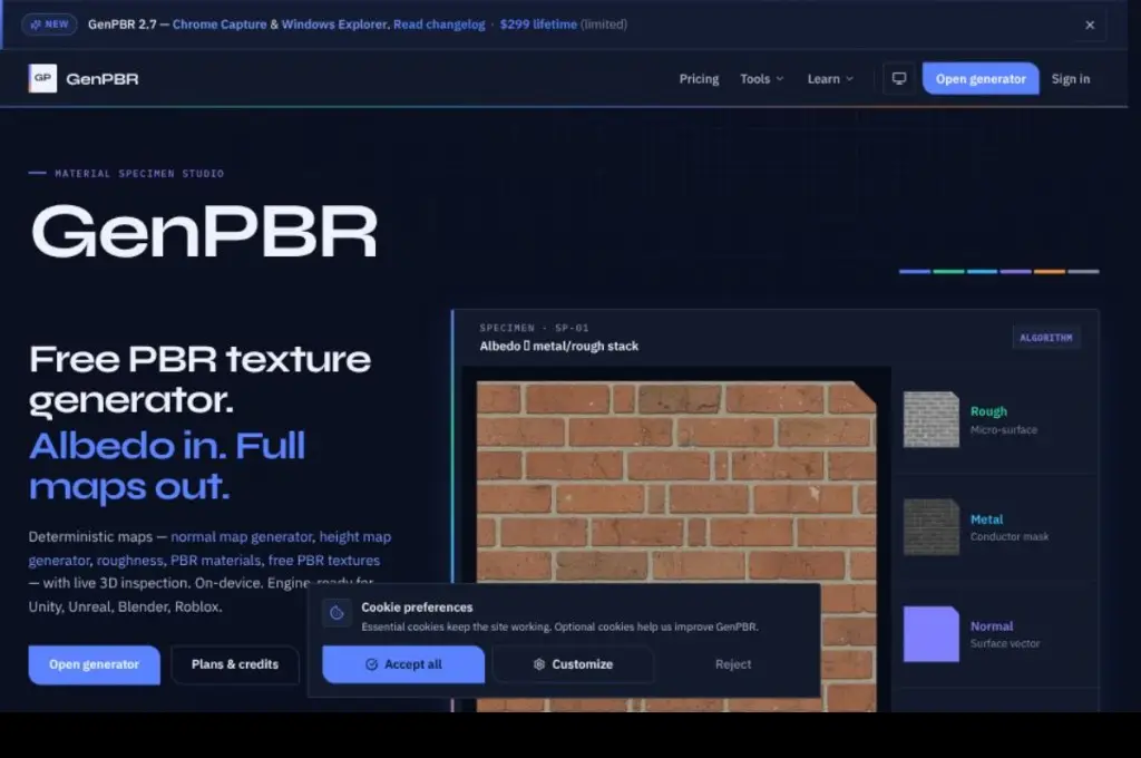 GenPBR website preview